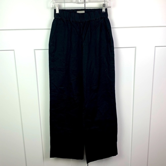 NEW Everlane XS The Easy Pant Black Pull On Pockets Straight Leg Corpcore - Picture 1 of 8
